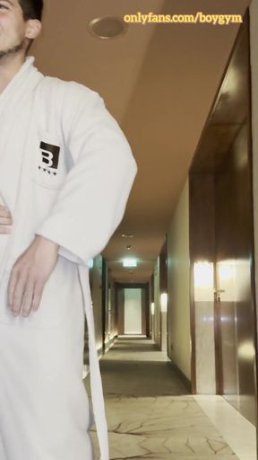 Boygym - My Big Cock in the Hotel Exhibitionist