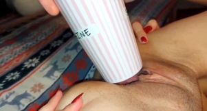 Double Vaginal Penetration, Different Objects in