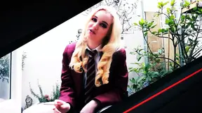 British nurse Greene plays with her tight pink pussy