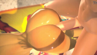 3DGSPOT - Oily Babe Gets Her Pussy Pounded At The Beach! 3D ANIMATION!oli