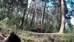 Daddy Caught Stroking in the Woods