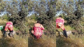 reymisterio422 - trans con lenceria rosa en el bosque- 1000332370 - may 31, 2025