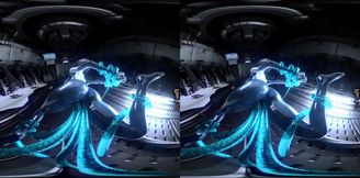 Cortana gets her pussy stretched by 4 tentacles - VR 3D Porn