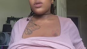 Playing with tits and jiggling my belly