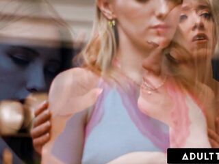 ADULT TIME - Breasty mother I'd like to fuck Dee Williams Comforts Stepbae Melody Marks By SCISSORING & EATING HER VAGINA!