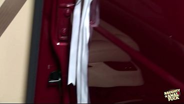 Classy lingerie lady and her driver are best cowgirl anal friends in the trunk.