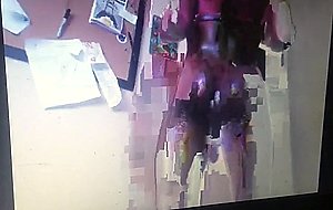 Sexy transgirl does squats