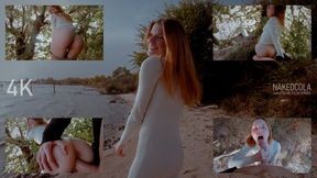 Stepsister said - follow me, fuck me right in the bushes, load on my face - 4k