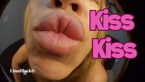 Lip Fetish with Kisses POV Close-Up
