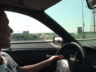 Oral pleasure outdoor for a naughty amateur floozy