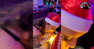 Smoking Christmas Blowjob