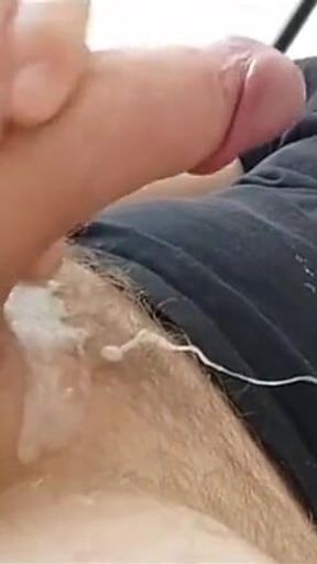 Closeup of My Balls Cramping When Releasing Sperm and Me Moaning When Pumping Out a Creamy Cum Load