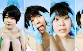 Tsugumi's Flexible Show: Playtime with Blue Gloves