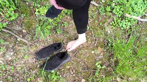 Complete Naked Tit Slapping Near Train Bridge