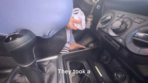My Lover Plays with His Feet on the Pedals of His Car