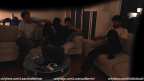 Straight College Stud Drenched in Cum with Gay Bros Wild Handjob Threesome