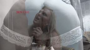 Big tit blonde Kirstyn Halborg cheats on husband with many cocks