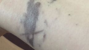 I GOT A LITTLE MESS ON MY BODY FROM THE BLACK DYE IT DRAWS COOL STUFF BASED ON MY MOOD WHILE I DO IT TO ME