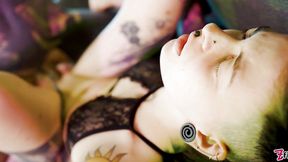 Skinny hippie teen rides cock in missionary and doggystyle