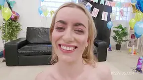 Emily Belle In 7 On 1 With Piss