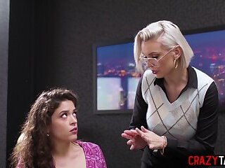 Bitchy boss Kenzie Taylor fucks big ass Victoria Voxxx and Spencer Bradley