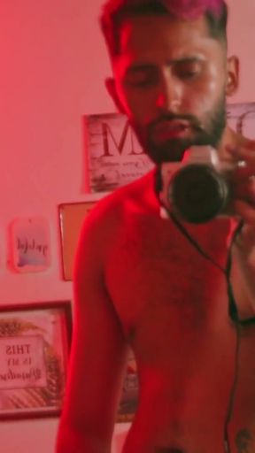 Big Uncut Cock Latino Camilo Brown Jerking Before Bed Cumshot In The Mirror   Clip 2