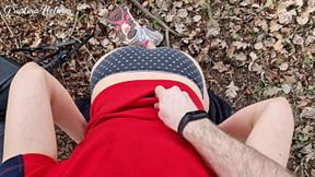 First Date Slobbery Blowjob with Shy Russian Beauty in Woods
