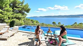 their personal guide chapter 1: busty babes anissa kate and olivia del rio enjoy poolside lesbo session gp3372