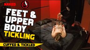 Cute Brunette Spy Cuffed and Feet Tickled on the Bed!! Feet Tickle | Extreme Foot Tickling Domination