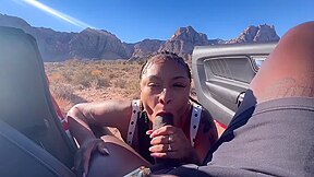 Latina Slut Sucks Cum Out On Side Of Road