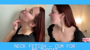 Neck fetish - cum for my throat 1080p HD