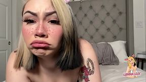 Teen in Cosplay Begs Step-Dad to Cum