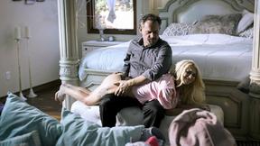 ”Are you having a boner from spanking me?”