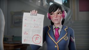 Academy Dva Crossed Legged Ass Fucked (Black)
