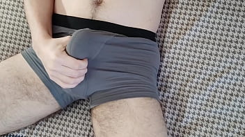 Sexy guy massaging his balls in his underwear - Alex Huff