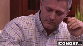 Older mature dude gets hammered by big long dick hunk