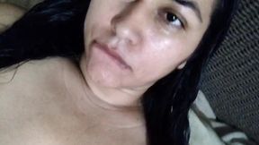 Wife masturbating with a dildo