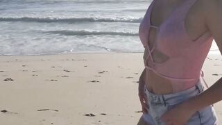 Stranger Awaits Rebecca Volpettis Sizzling Beachside Blow Pregnant Surprise!