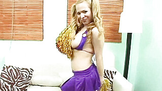 Trans cheerleader tops the muscular guy into fucking his thick ass nice and hard