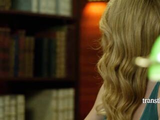 Cute TS Conjures A Lover From Fantasies To Screw Her Taut Booty In A Library - Cliff Jensen, Ariel Demure - TransThirst