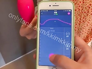 My friend makes me orgasm so hard in a cafe by using remote control toy - Lust 2
