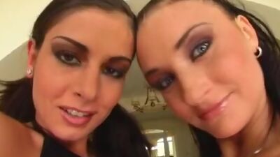 Sperm Swap Brunettes swap cum after ass fuck