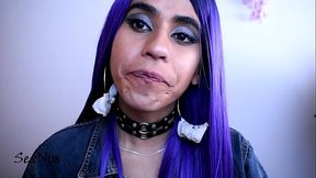 Eating delicious bread