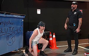 Security guard Drew Sebastian slides both of his hands into their asses