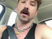 Getting The Car Washed with a Massive Butt Plug Up My Ass