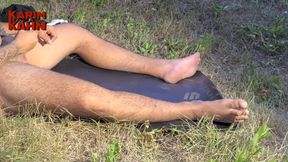 Huge Arab Alpha Brought His Big Feet, Big Cock and Balls Full to the Max