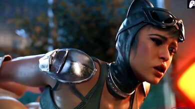 Futanari women with cyberpunk bodies ride and creampie each other in 4K 3D hentai