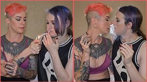 720p Convincing Athlete Trans Girlfriend to Smoke with Smoky Kisses