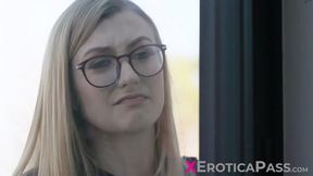 Naughty blonde Kenna James seduces a handsome guy to satisfy her cravings