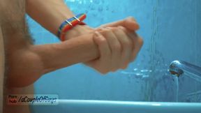 Got Blueballs During a Hot Date. Massive Discreet Cum at His Bathroom